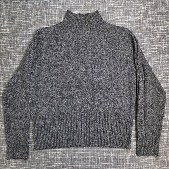 Pendleton Women’s Mockneck Sweater Merino Wool Blend Cable Heather Gray L/XL ** - Picture 10 of 11